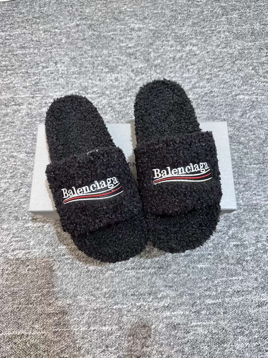 B Fluffy Slippers