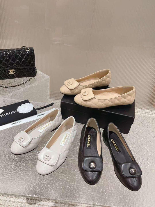 CC Leather Slip On Flats