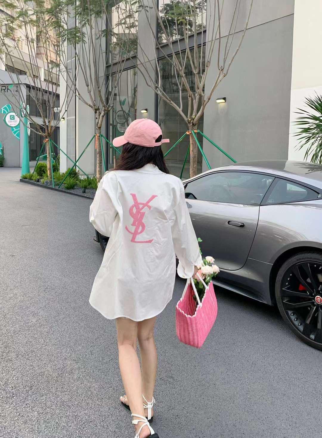 YSL White Button Up Shirt