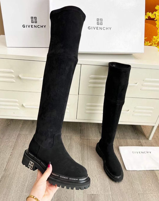 Givenchy Black Suede Boots